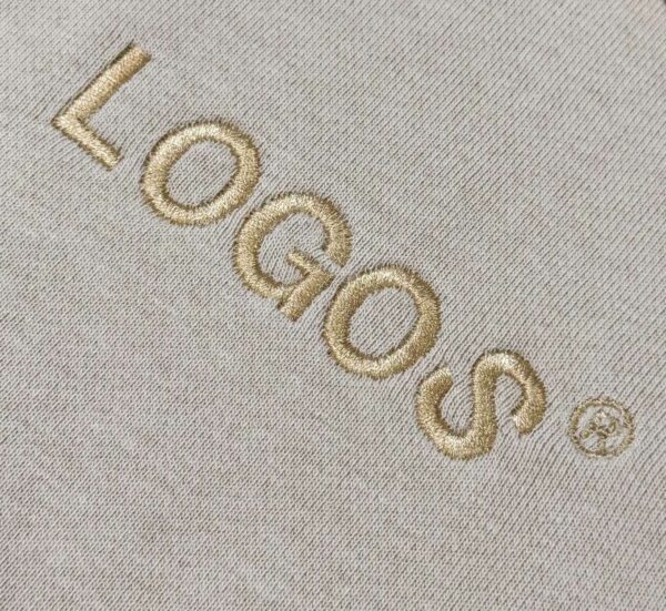 Beżowa bluza damska z kapturem LOGOS nieocieplana ® - obrazek 2