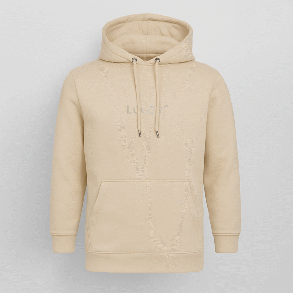 Bluza beżowa męska ocieplana z kapturem LOGOS