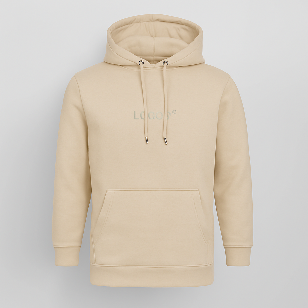 Bluza beżowa męska ocieplana z kapturem LOGOS