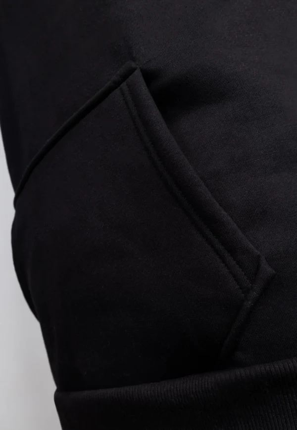 Bluza czarna męska ocieplana z kapturem LOGOS - obrazek 4