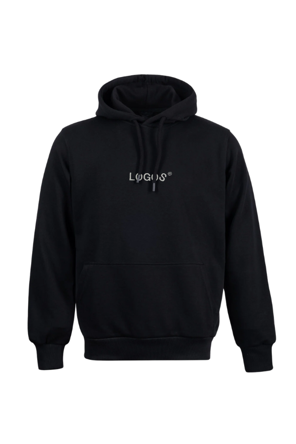 Czarna bluza męska z kapturem LOGOS nieocieplana ®