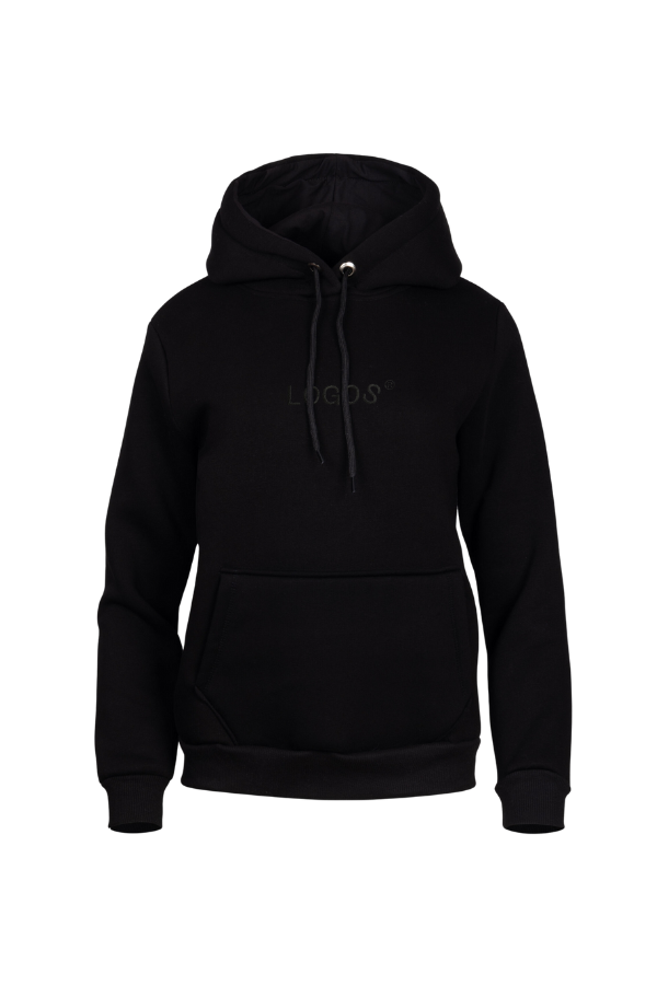 Czarna bluza damska z kapturem LOGOS ®