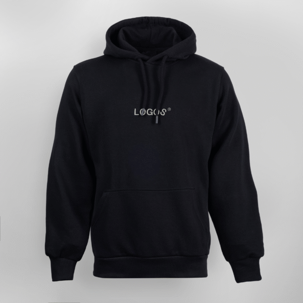 Bluza czarna damska nieocieplana z kapturem LOGOS