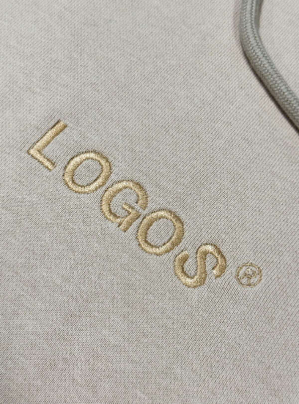 Bluza beżowa damska ocieplana z kapturem LOGOS - obrazek 3