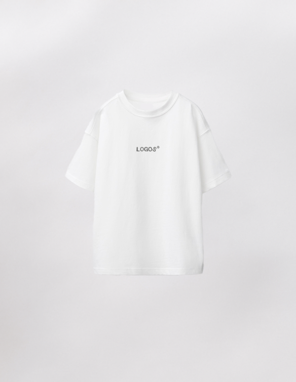 Koszulka męska oversize biała LOGOS (black)