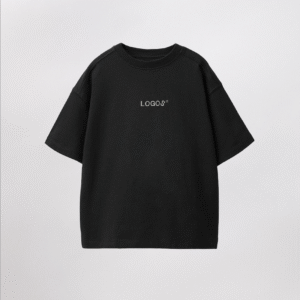 Koszulka damska oversize czarna LOGOS (white)