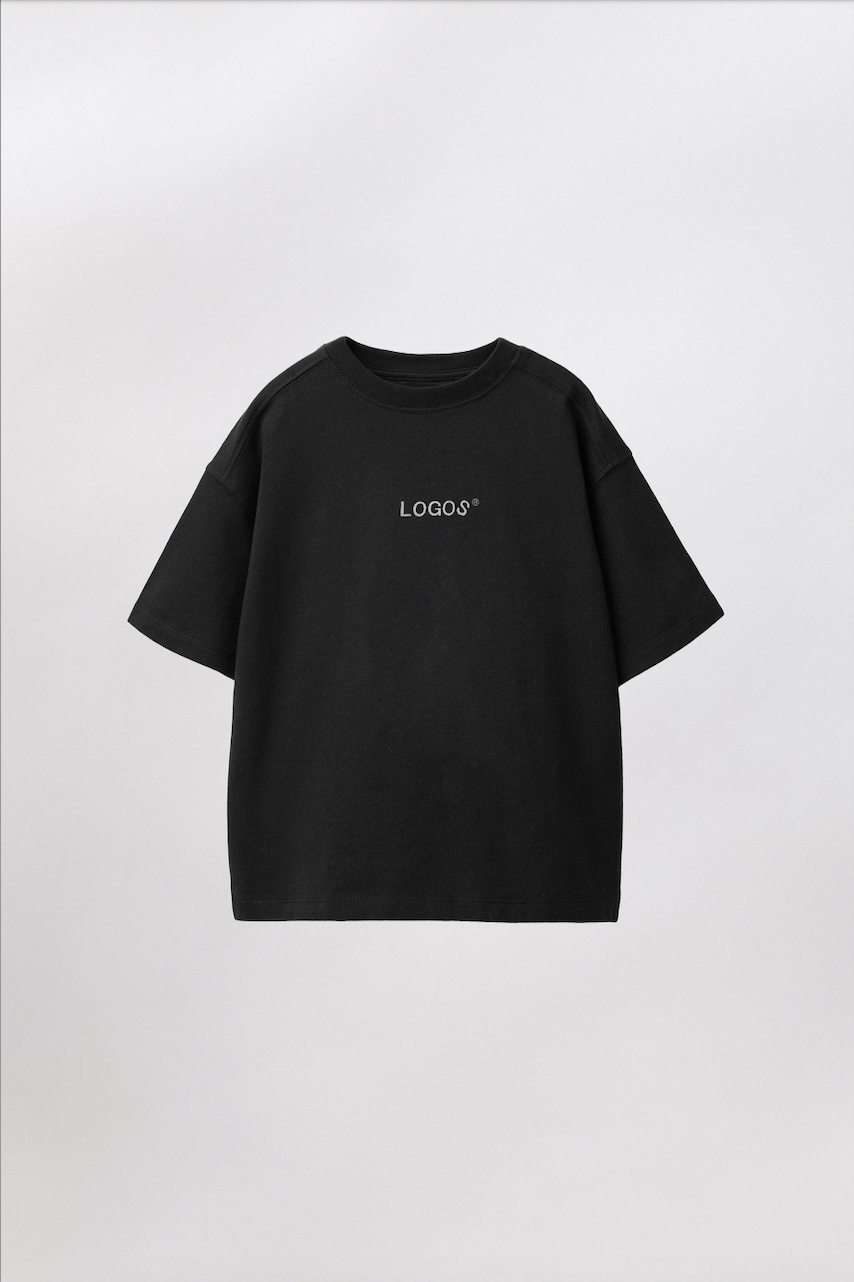 Koszulka damska oversize czarna LOGOS (white)
